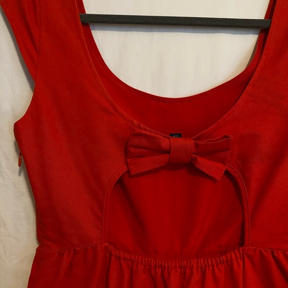 American Eagle Outfitters Women Red Sleeveless Open Back Mini Dress Size 4 - Picture 3 of 6